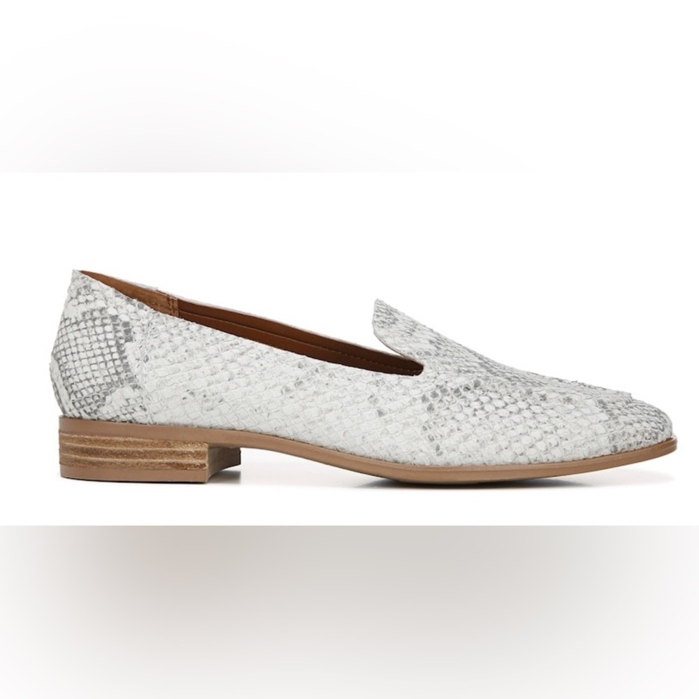 Franco Sarto Clarise White Python Loafer Size 8
